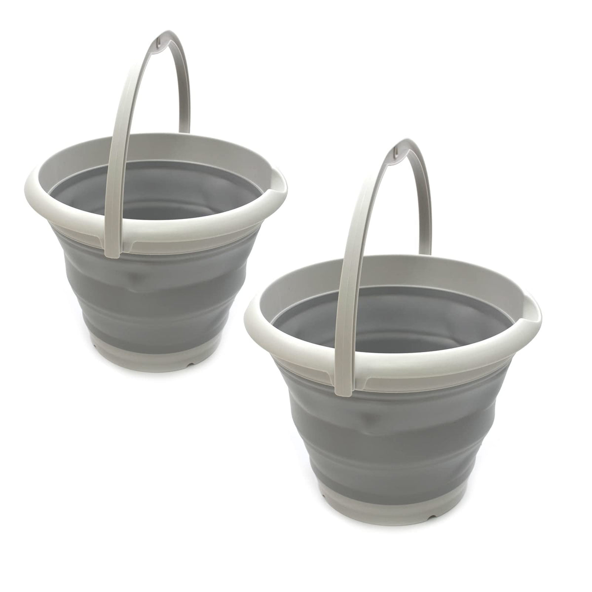 Maetiva 10L (2.6 Gallon) Collapsible Plastic Bucket - Foldable Round Tub - Portable Fishing Water Pail - Space Saving Outdoor Waterpot, Size 33cm Dia