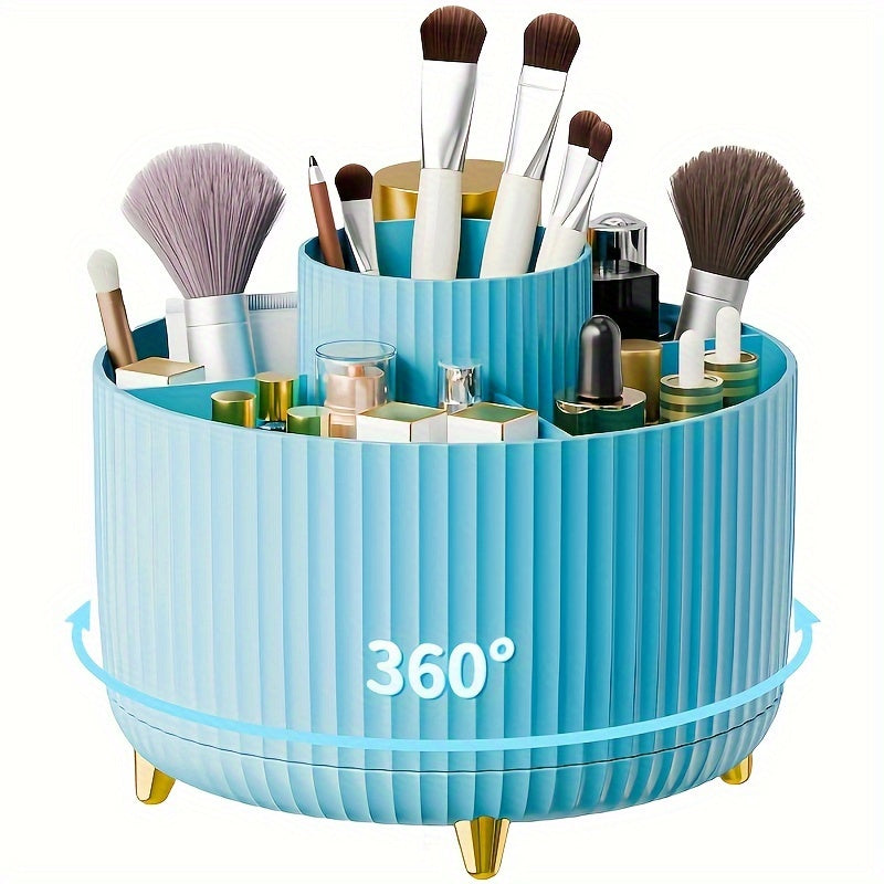 Maetiva | GlamSpin – 360° Rotating Makeup & Desk Organiser with 5 Compartments