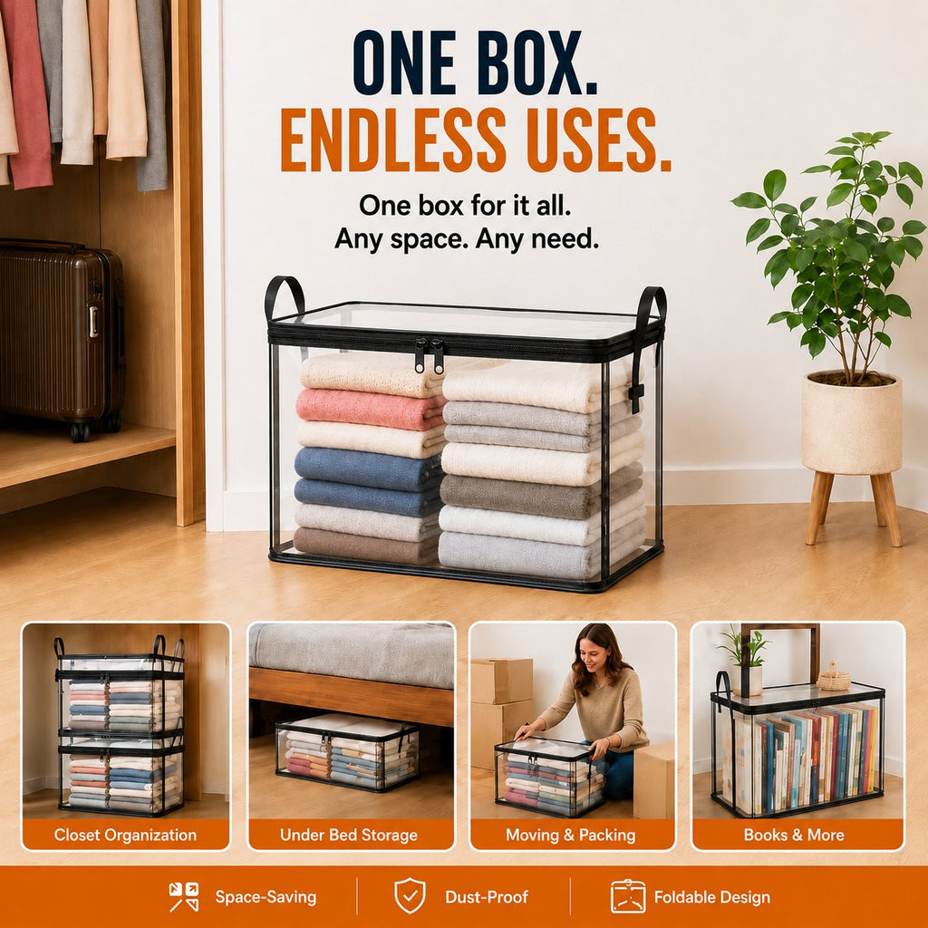 Large Heavy-Duty Thick Plastic Clear Storage Bag