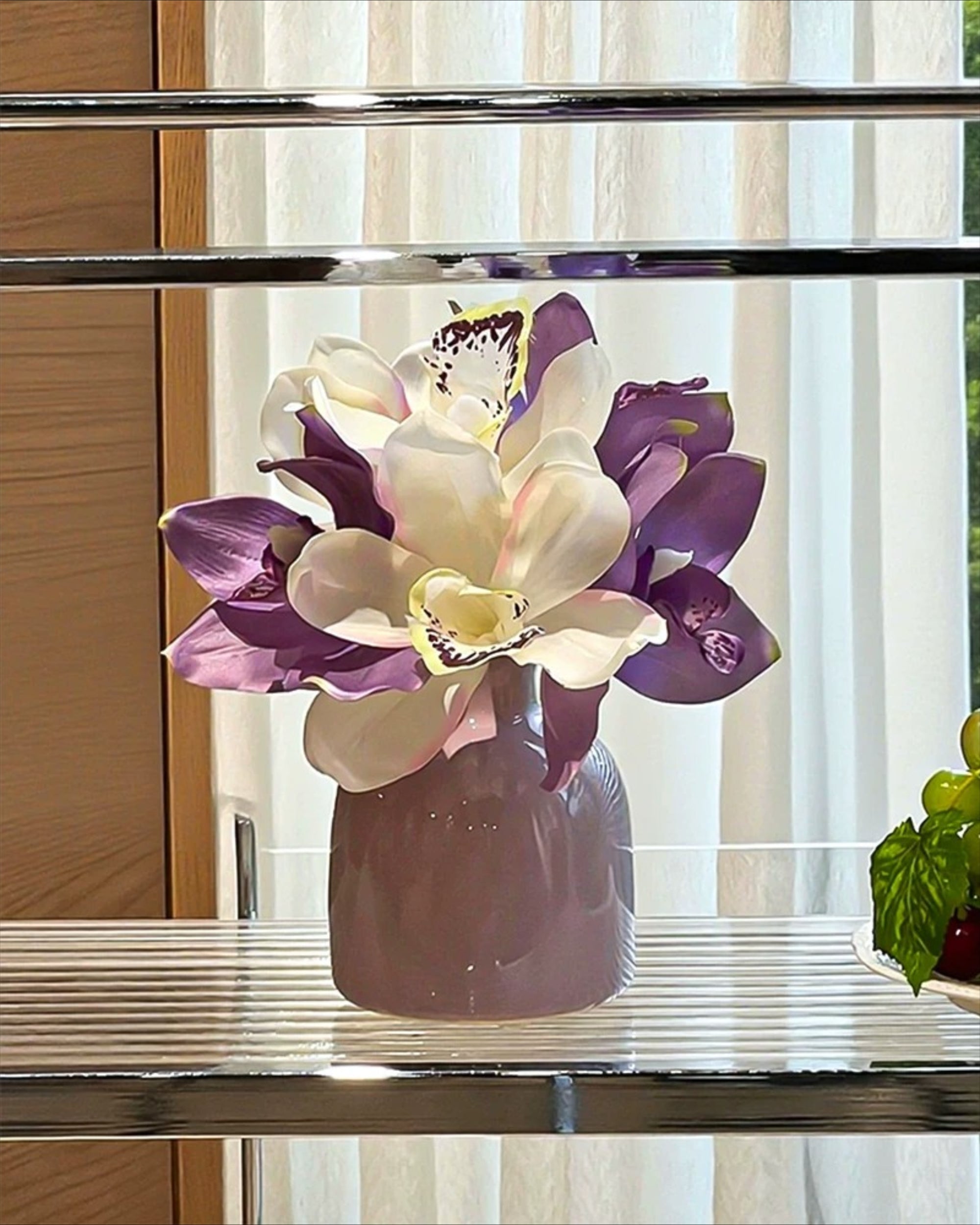 Lavender Cymbidium Faux Floral Arrangement