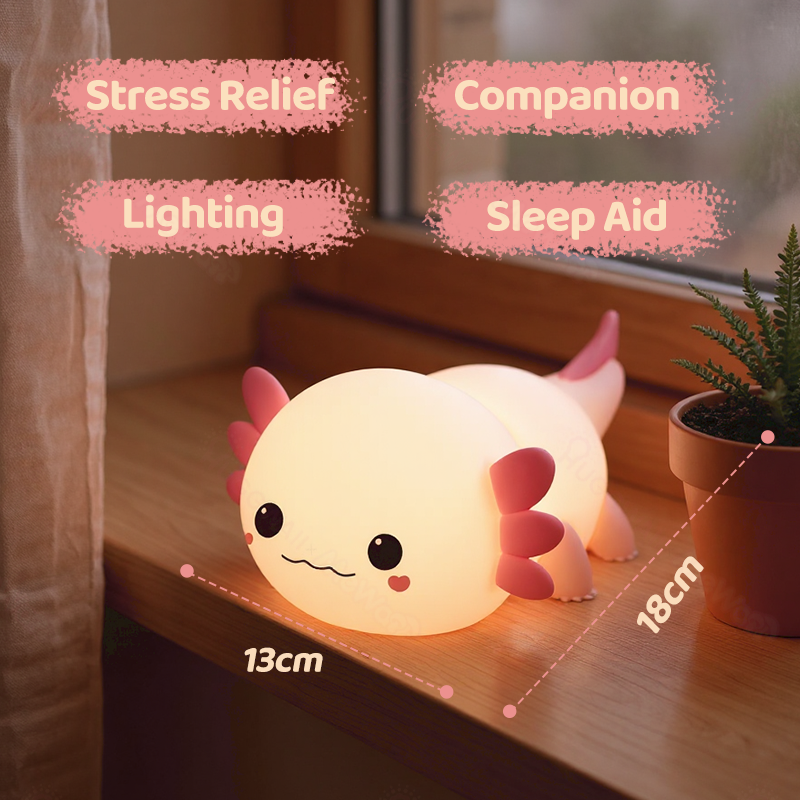 Maetiva® Axolotl Cute Squishy Night Light - Perfect Gift