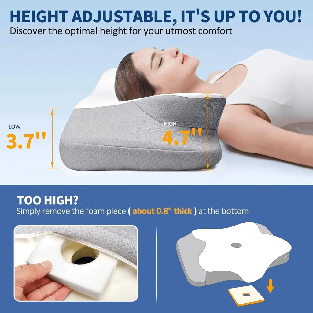 Maetiva | Butterfly Memory Foam Pillow - Orthopedic Pain Relief Shaped Pillow