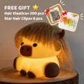 Maetiva® Highland Cow with Hair Silicone Squishy LED Night Light - Perfect Gift for Kids and Girls