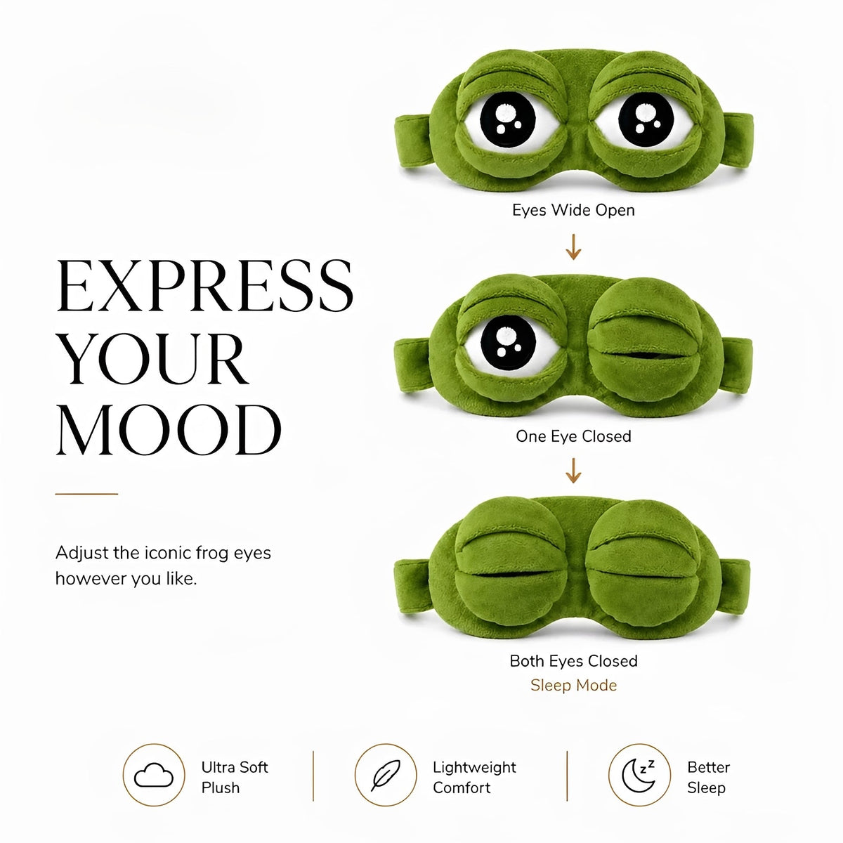 3D FROGGYSNAP - PLUSH SLEEP MASK