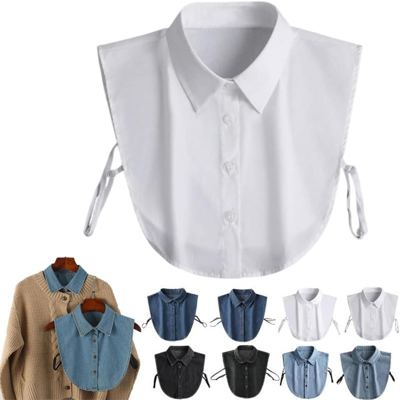 Breathable Denim Detachable Collar