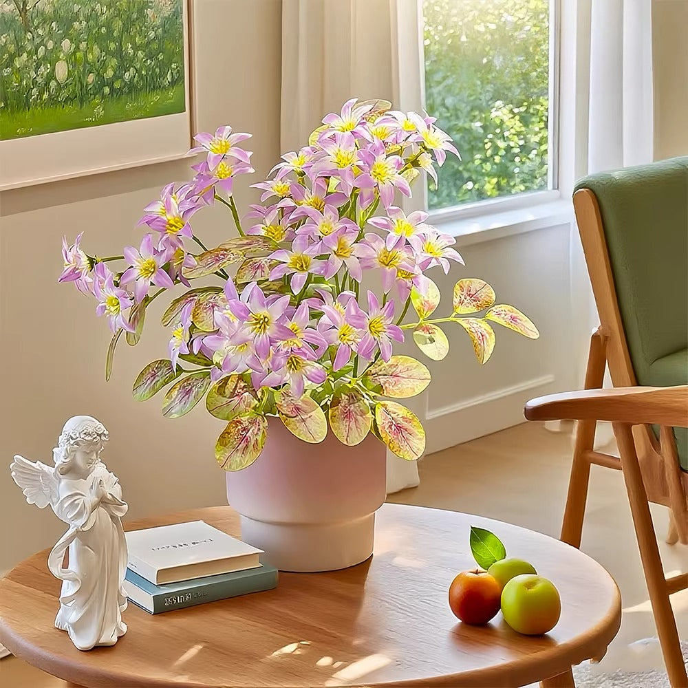 Pastel Jasmine Cluster Faux Floral Arrangement