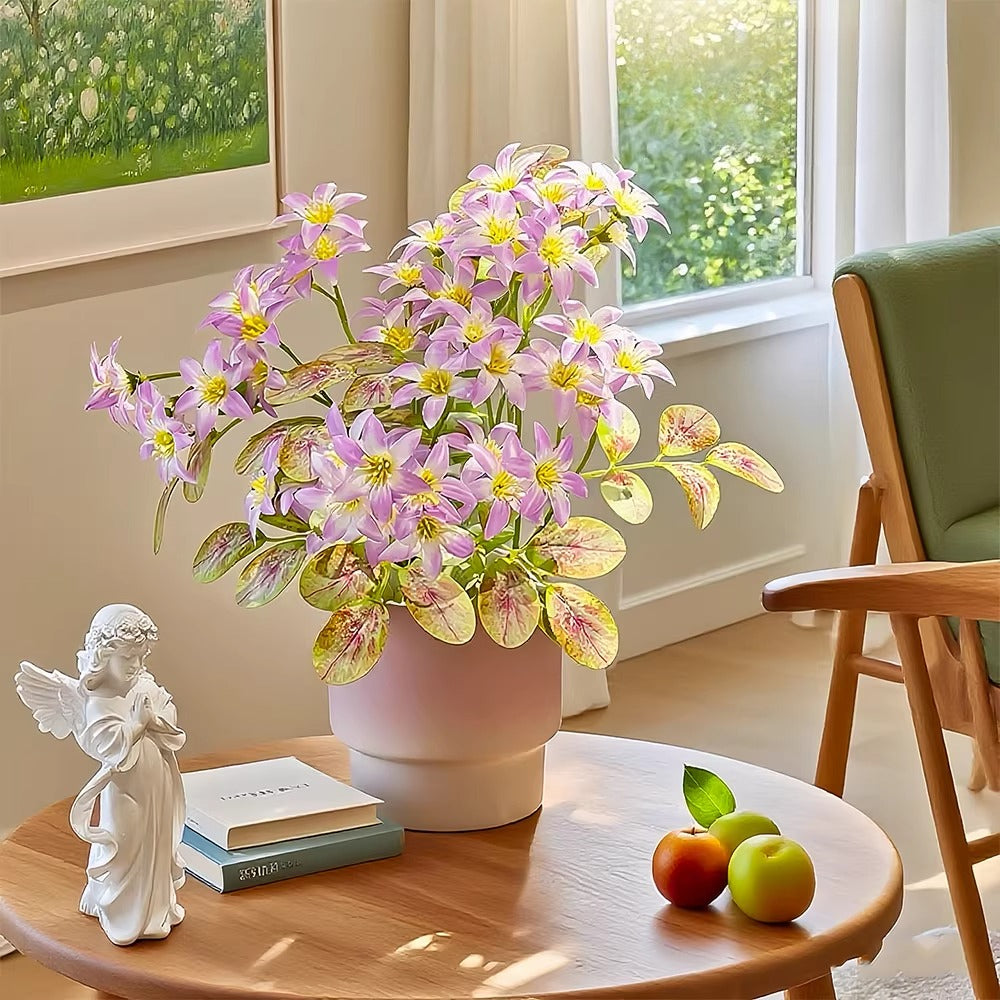 Minimalist Blush Jasmine Potted Faux Floral Arrangement