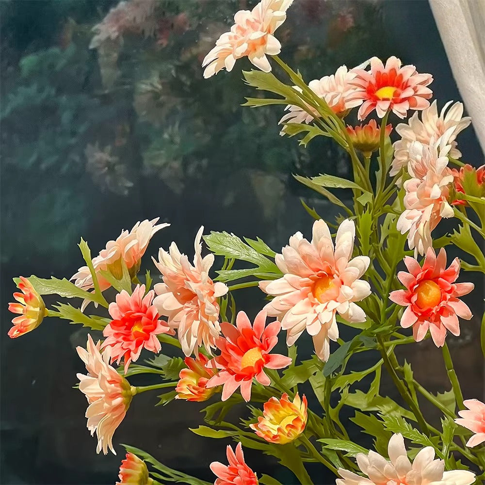 Vintage Meadow Daisy Cluster Faux Floral Arrangement