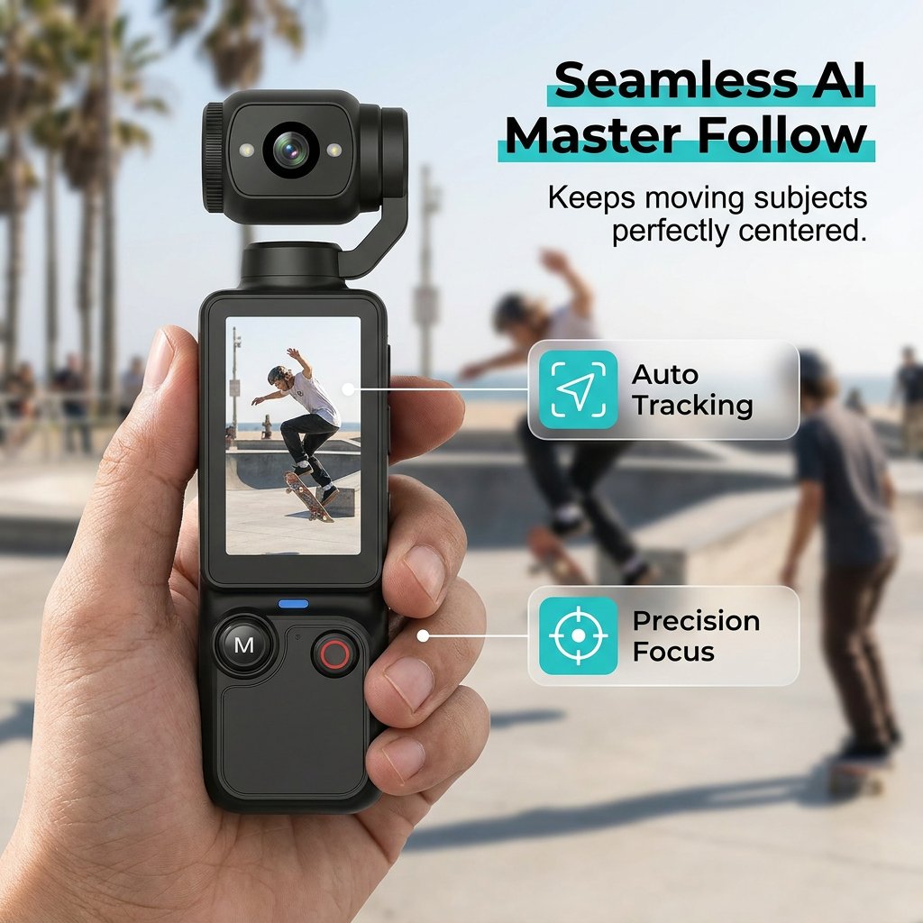 2026 Newest Xtra Pro — 4K AI Pocket Camera with 180° Rotating Lens