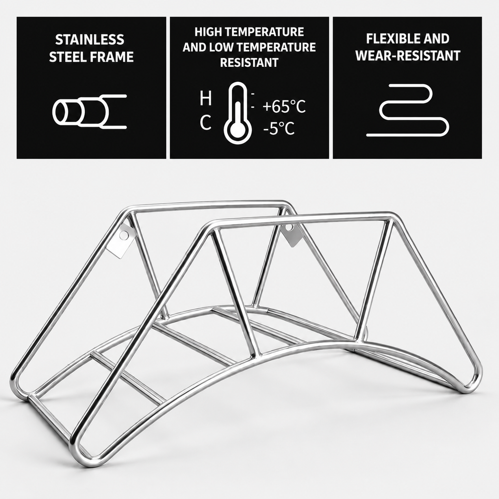 304 Stainless Steel Wall Mounted Hose Holder Rack for Garden Hose