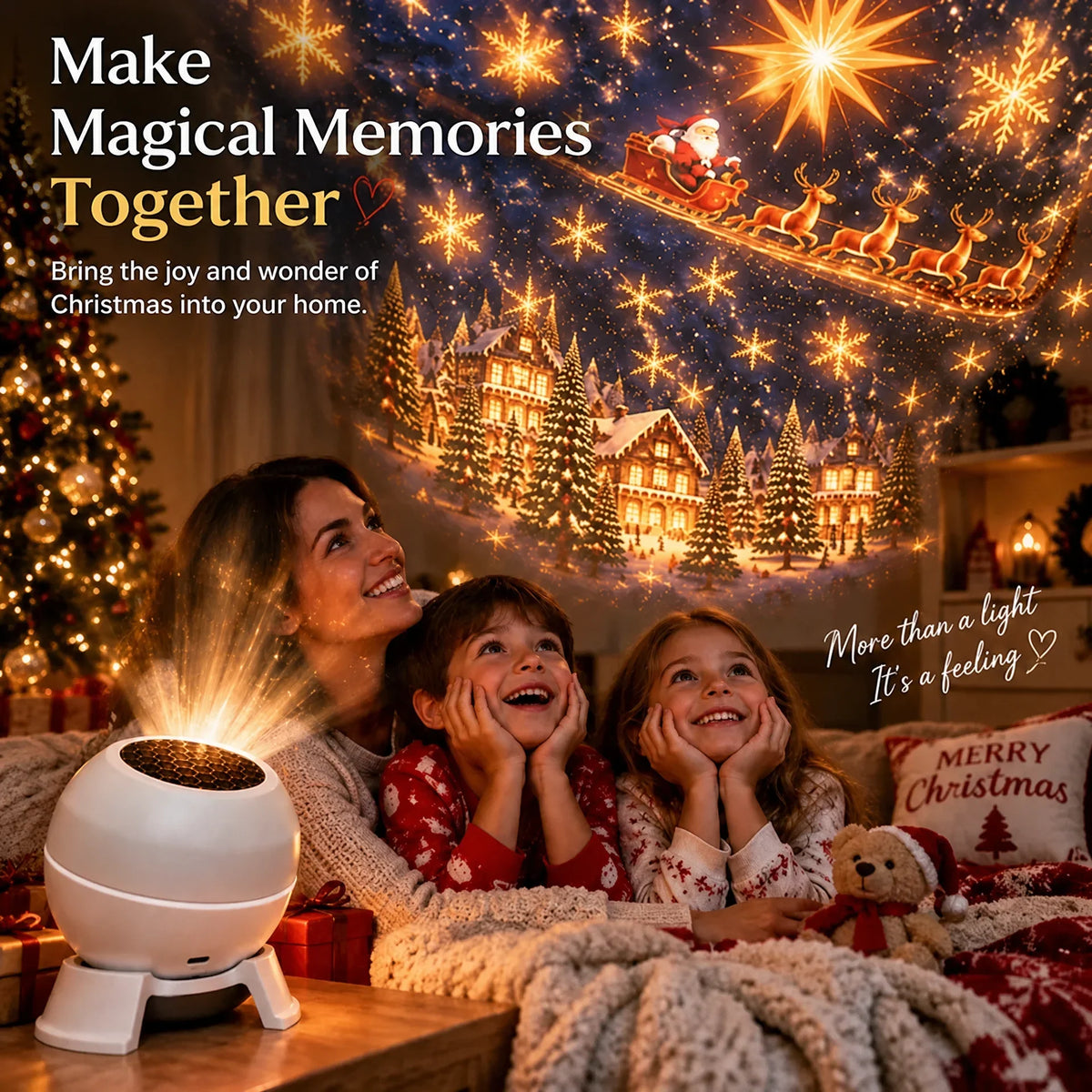 Turn Any Room Into a Christmas Wonderland – Holiday Projection Night Light