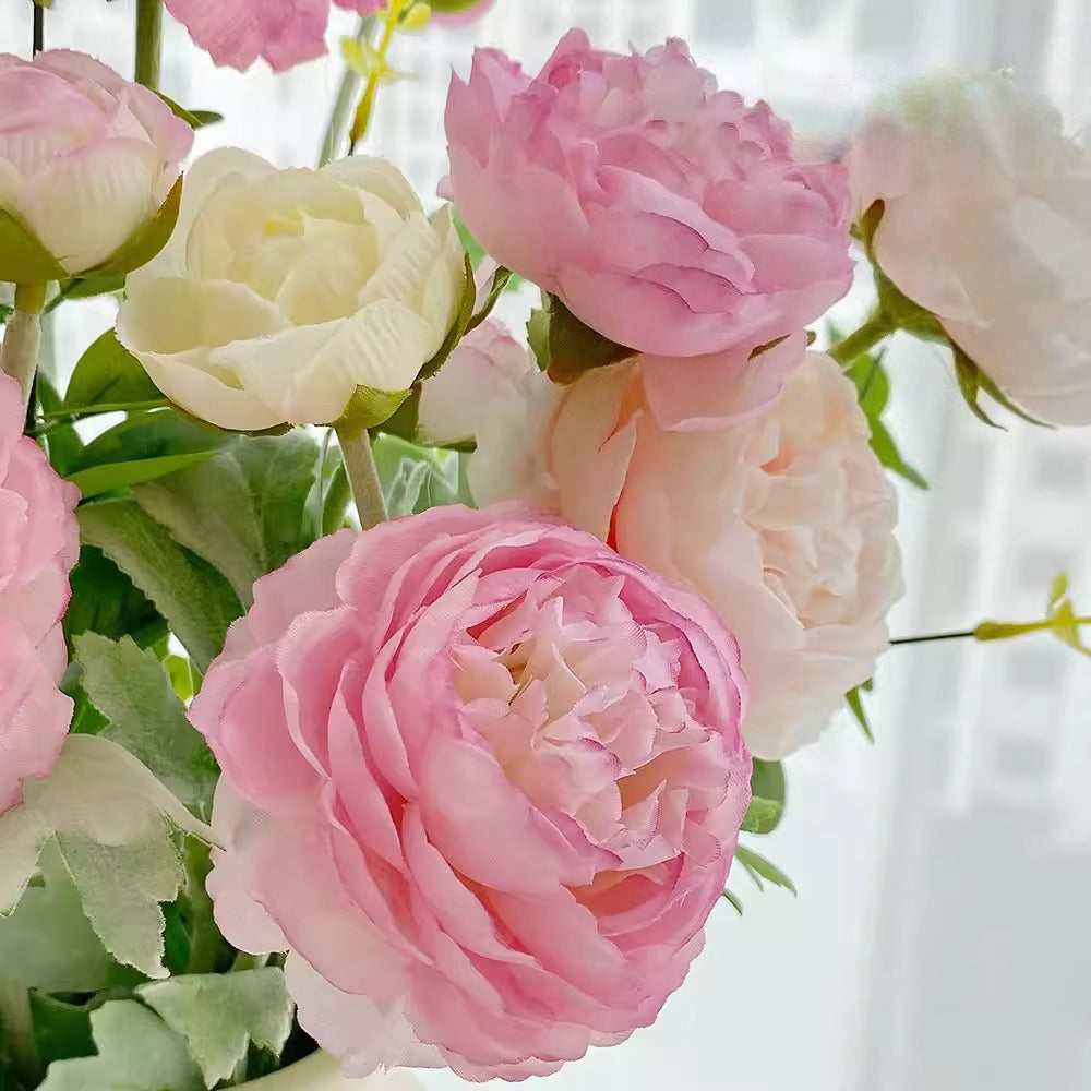 Vintage Ranunculus Ensemble Faux Floral Arrangement