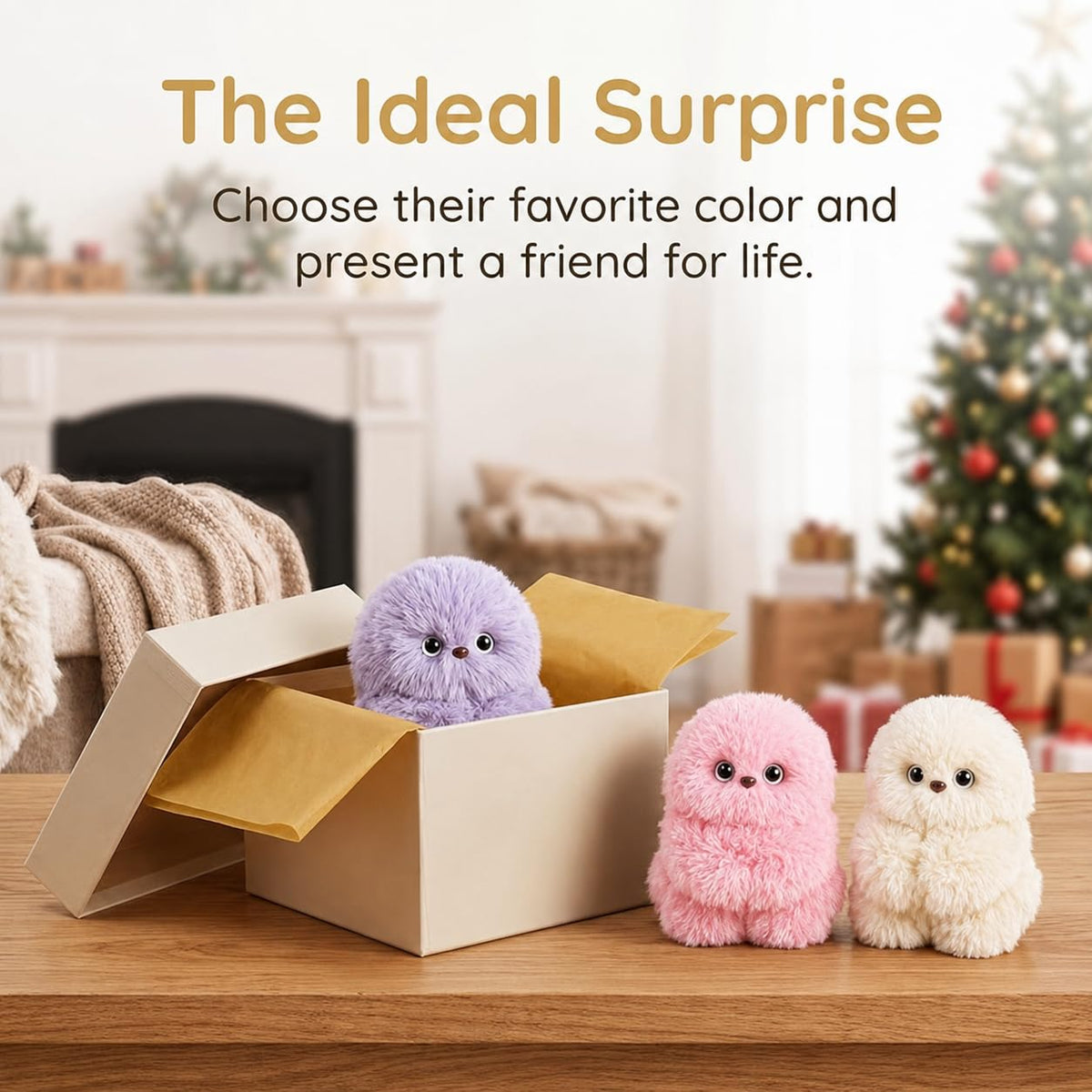 Cute AI shy Emotional companionship robot doll bag charm plush toy