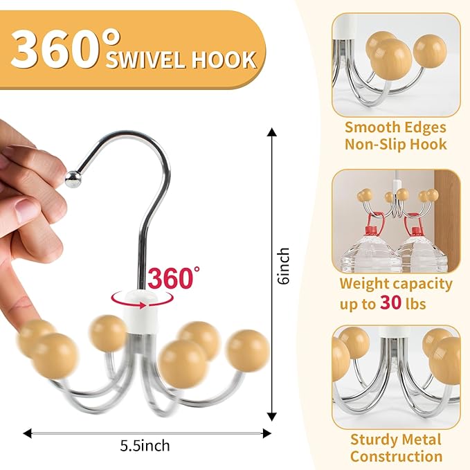 Multipurpose 360° Swivel Closet Hangers 5 Pack Set
