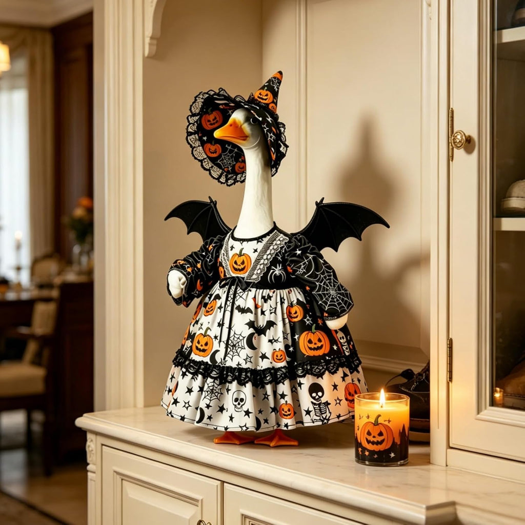 Pumpkin Wizard Porch Goose Outfit
