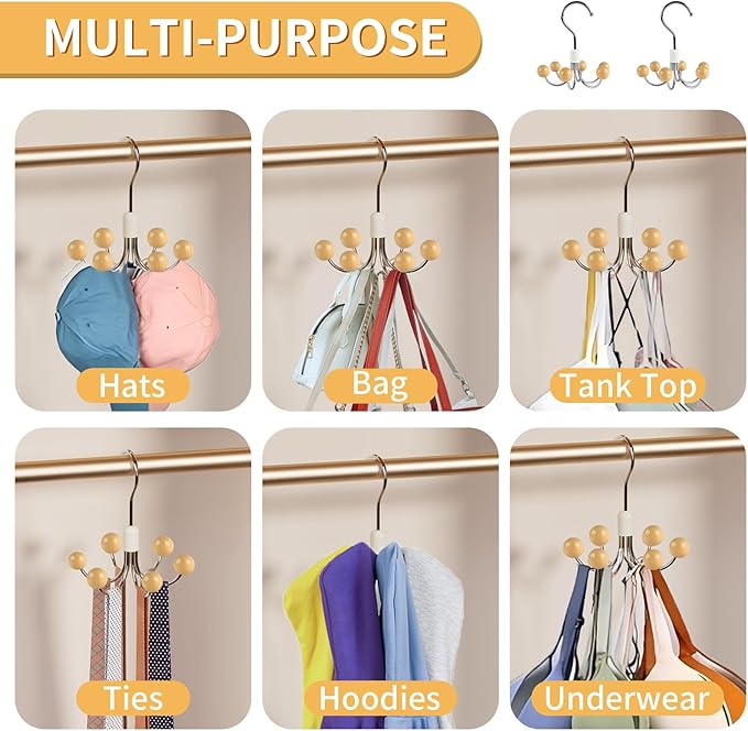 Multipurpose 360° Swivel Closet Hangers 5 Pack Set