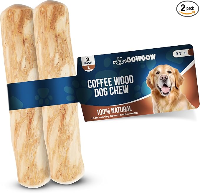 Coffee Wood Dog Chew Sticks - 2 Pack