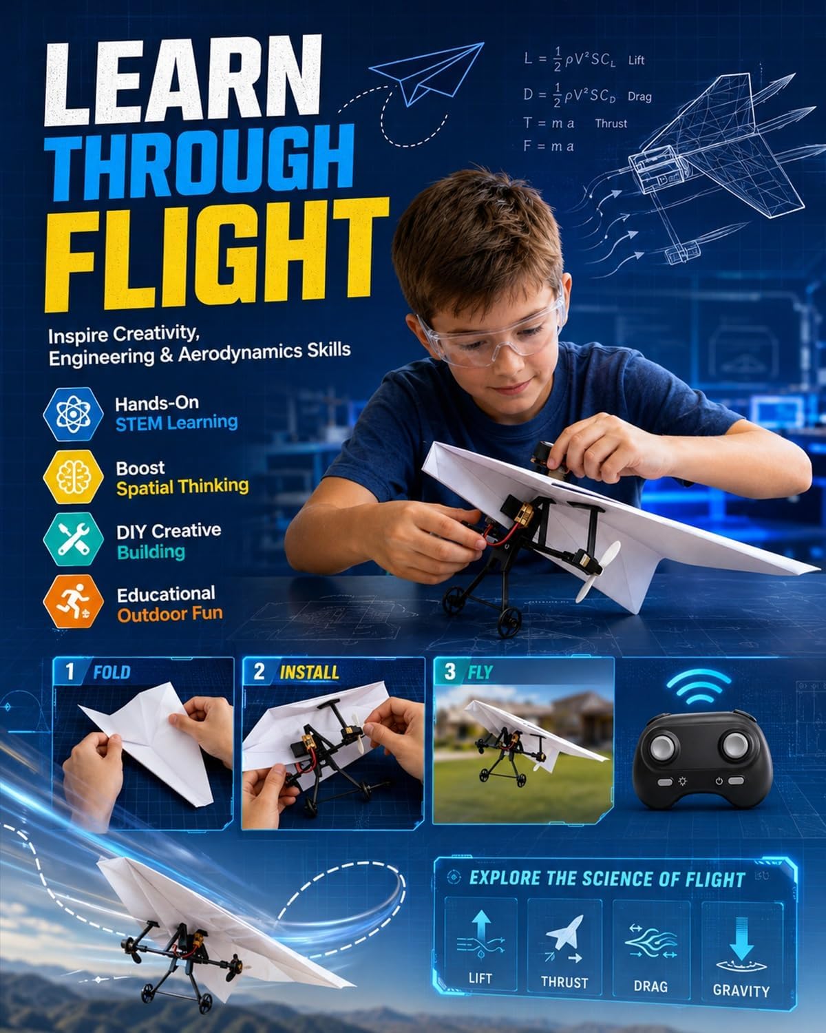 DIY Buildable Drone Assembly Kit