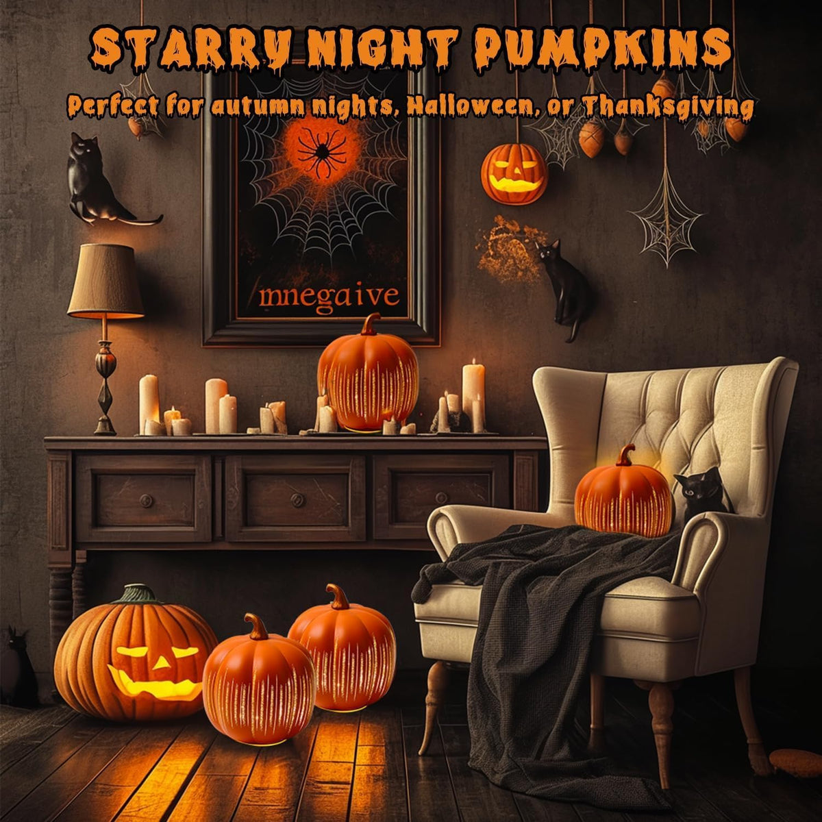Halloween Pumpkins Twinkle Lamp