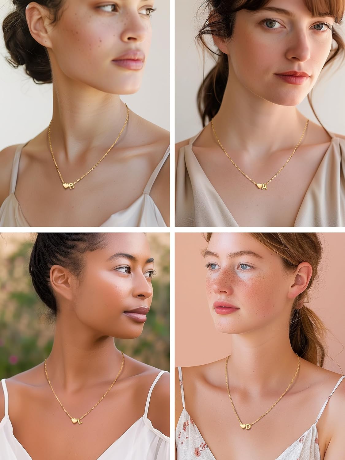 Heart Initial Necklace