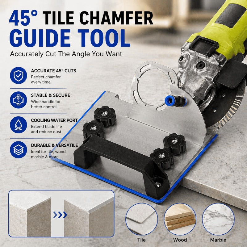 Precise 45° Tile Chamfer Tool