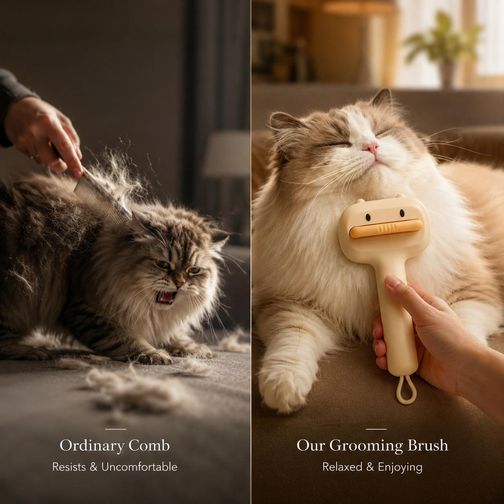 Maetiva Duck Brush — Self-Cleaning Slicker for Cats & Dogs