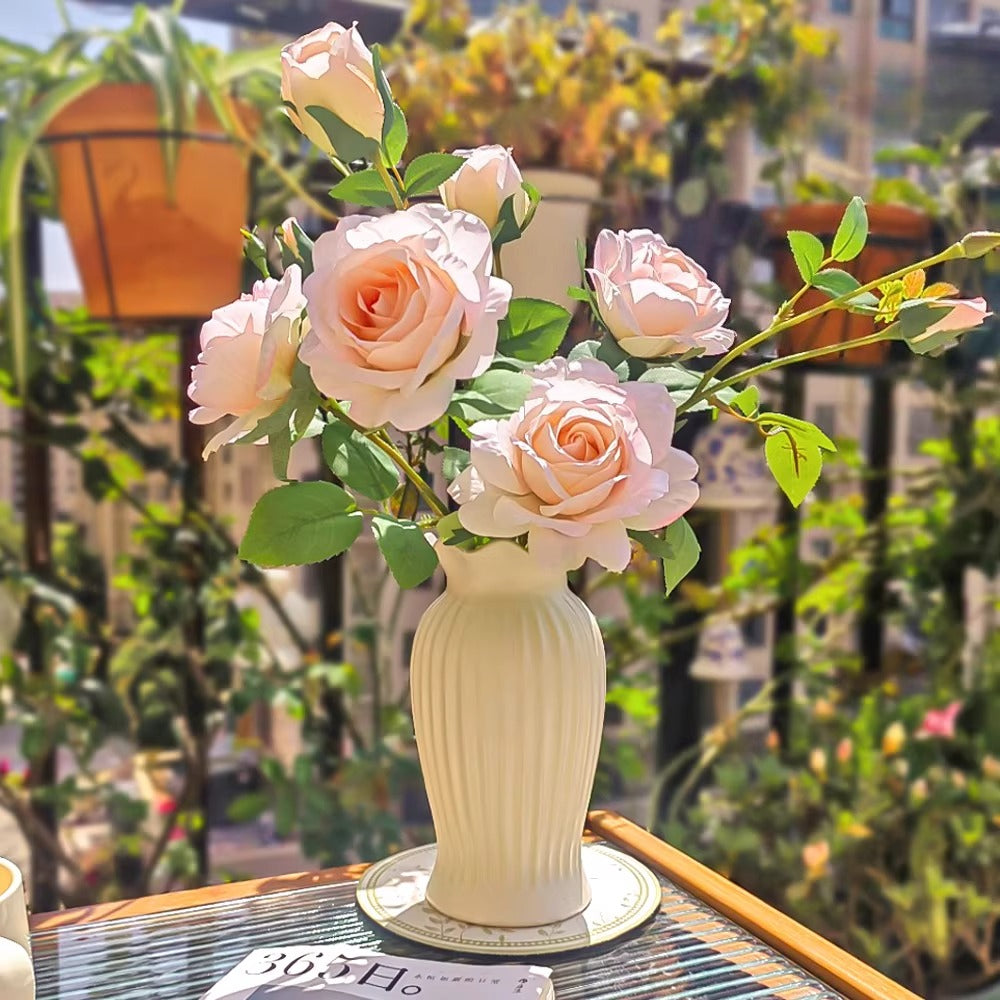 Ethereal Rose Petal Ensemble Faux Floral Arrangement