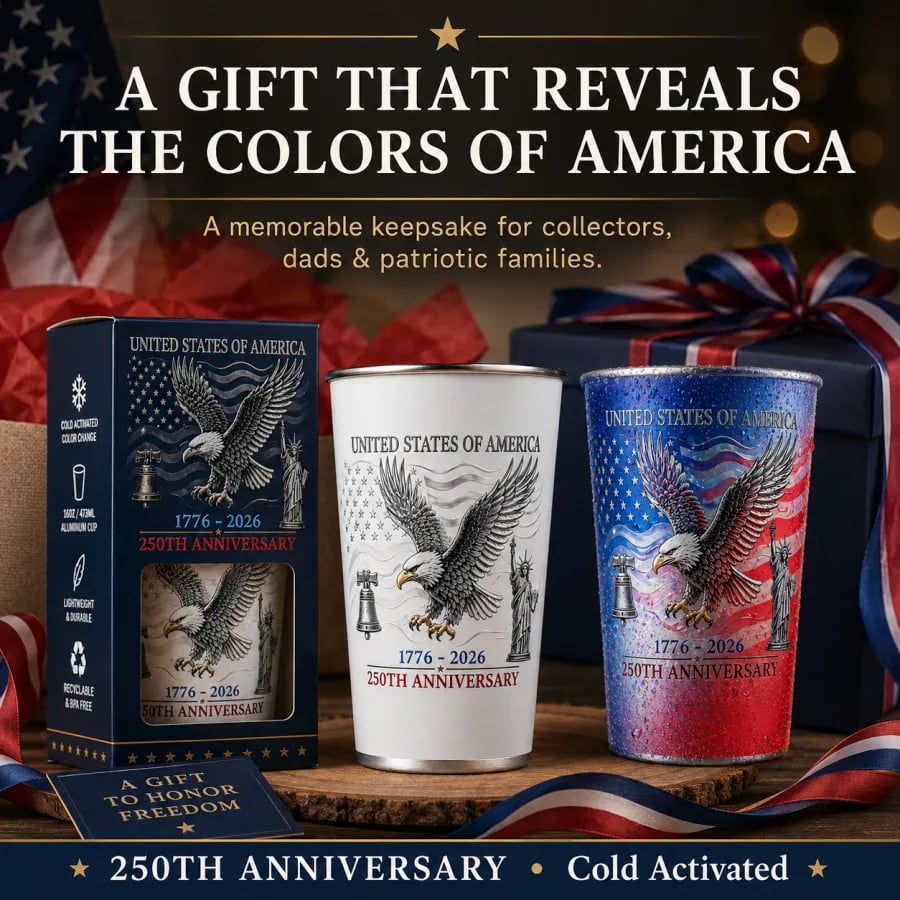 Pour Cold Beer & Watch Hidden Patriotic Design Reveal | Magic Color Changing Cup