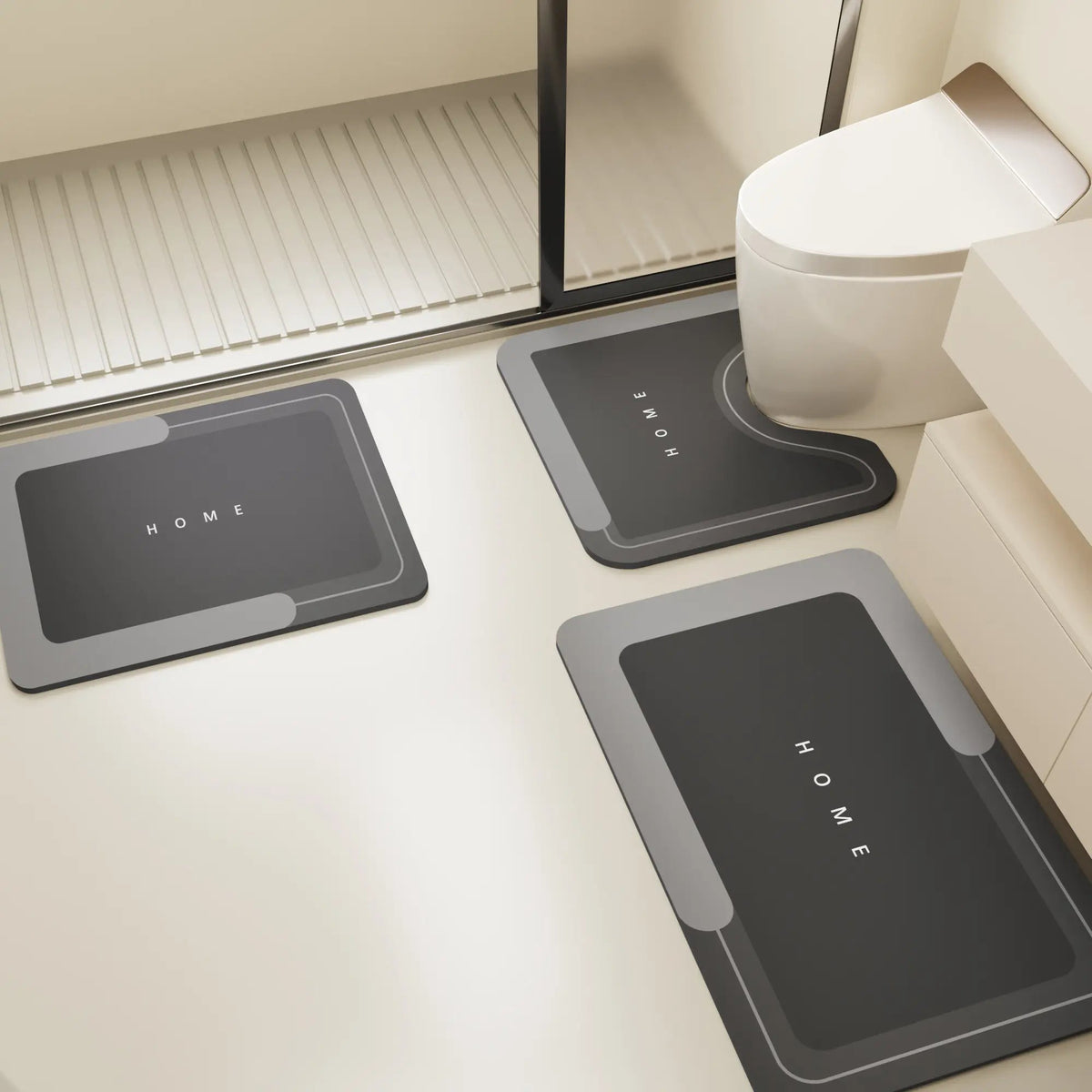 Bathroom Mat — Quick-Dry, Non-Slip, Plush, Absorbent, Machine Washable