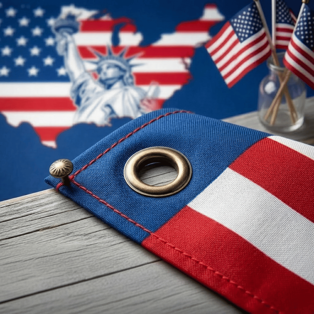 USA 250th Anniversary Flag Half Round Banner