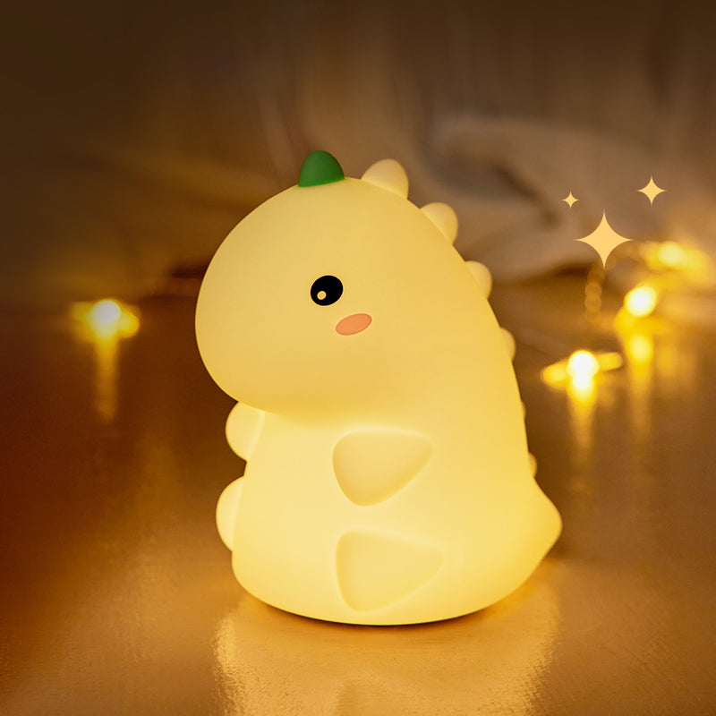 Maetiva® Squishy Cute Silicone Dinosaur LED Night Light - Perfect Gift for Kids and Girls