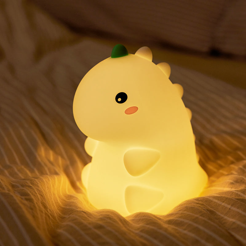Maetiva® Squishy Cute Silicone Dinosaur LED Night Light - Perfect Gift for Kids and Girls