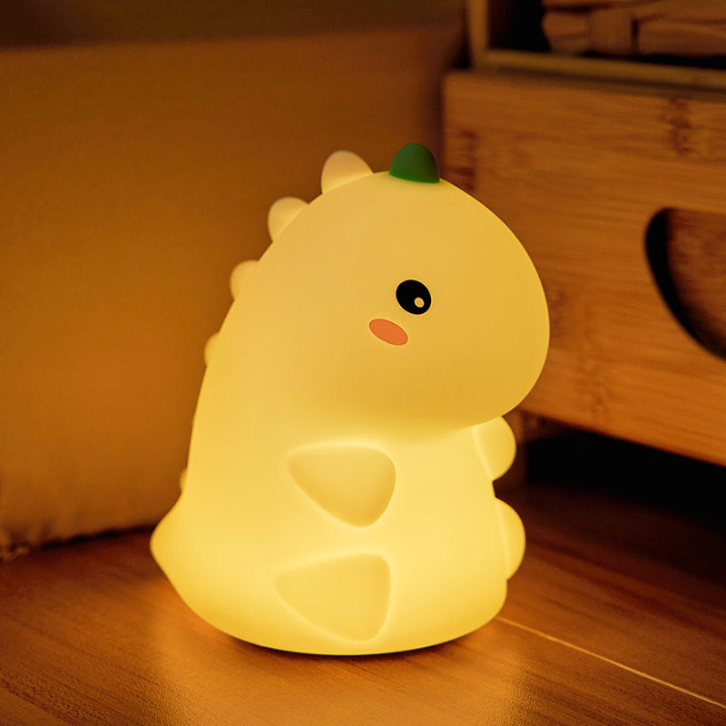Maetiva® Squishy Cute Silicone Dinosaur LED Night Light - Perfect Gift for Kids and Girls