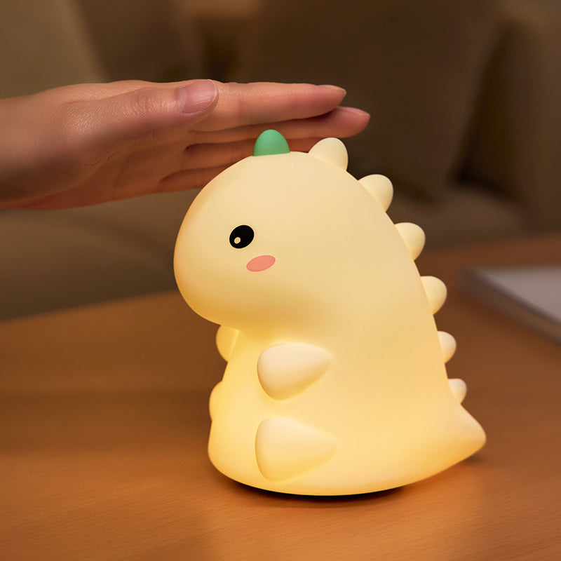 Maetiva® Squishy Cute Silicone Dinosaur LED Night Light - Perfect Gift for Kids and Girls