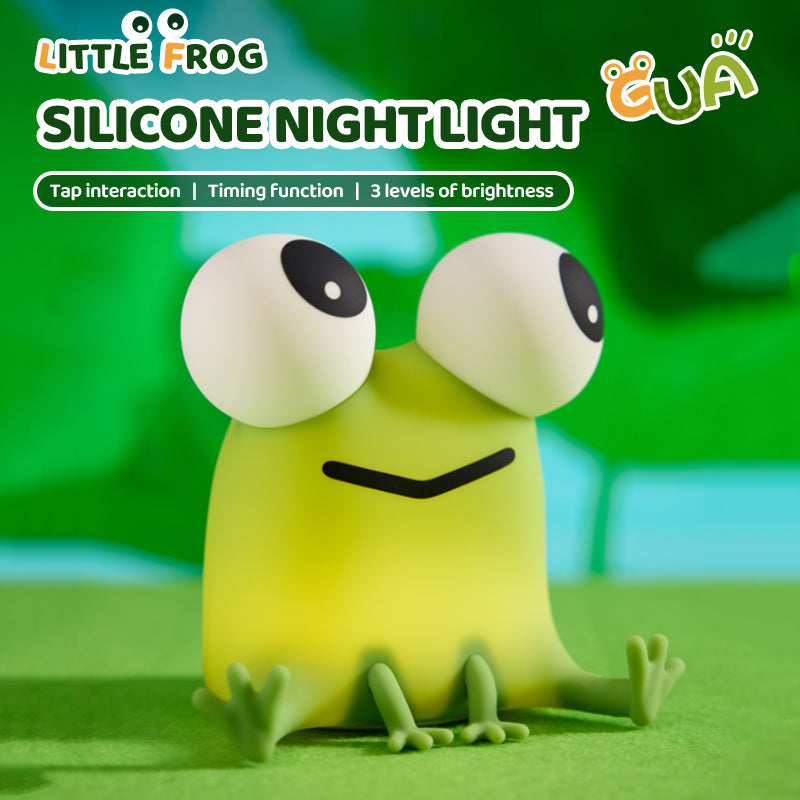 Maetiva® Frog Big-Eyed Adorable Small Silicone Squishy Night Light Perfect Gift