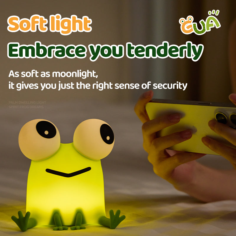 Maetiva® Frog Big-Eyed Adorable Small Silicone Squishy Night Light Perfect Gift