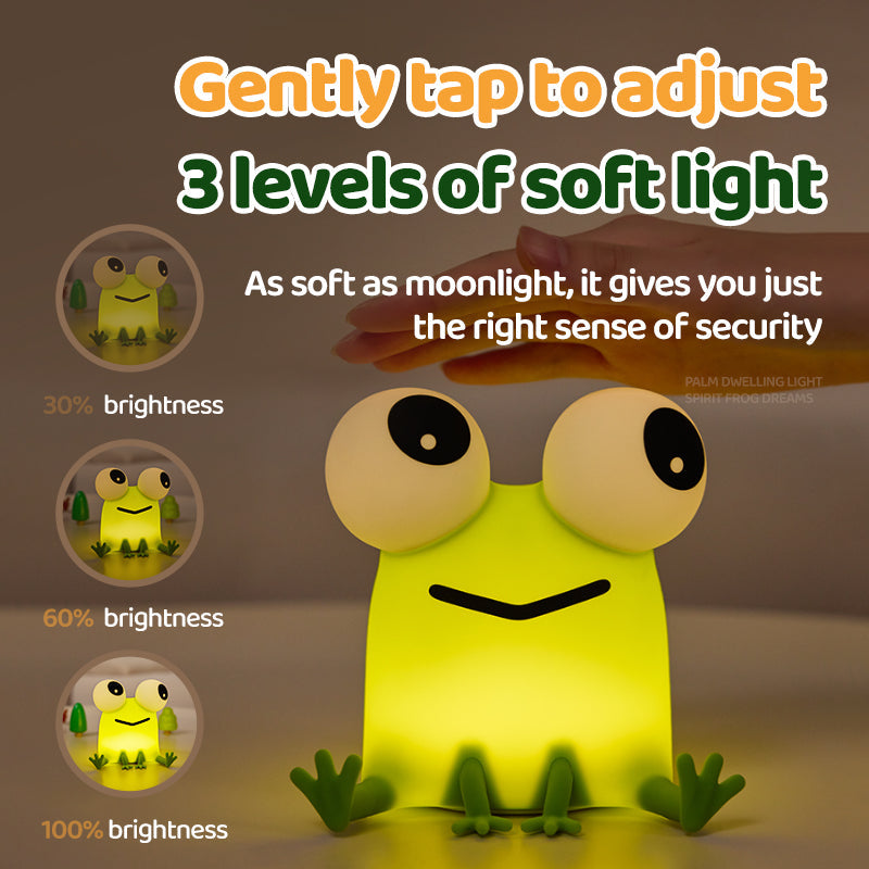 Maetiva® Frog Big-Eyed Adorable Small Silicone Squishy Night Light Perfect Gift