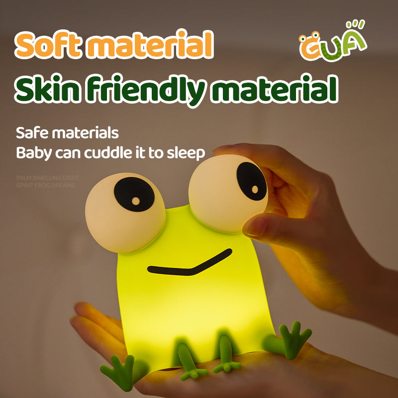 Maetiva® Frog Big-Eyed Adorable Small Silicone Squishy Night Light Perfect Gift
