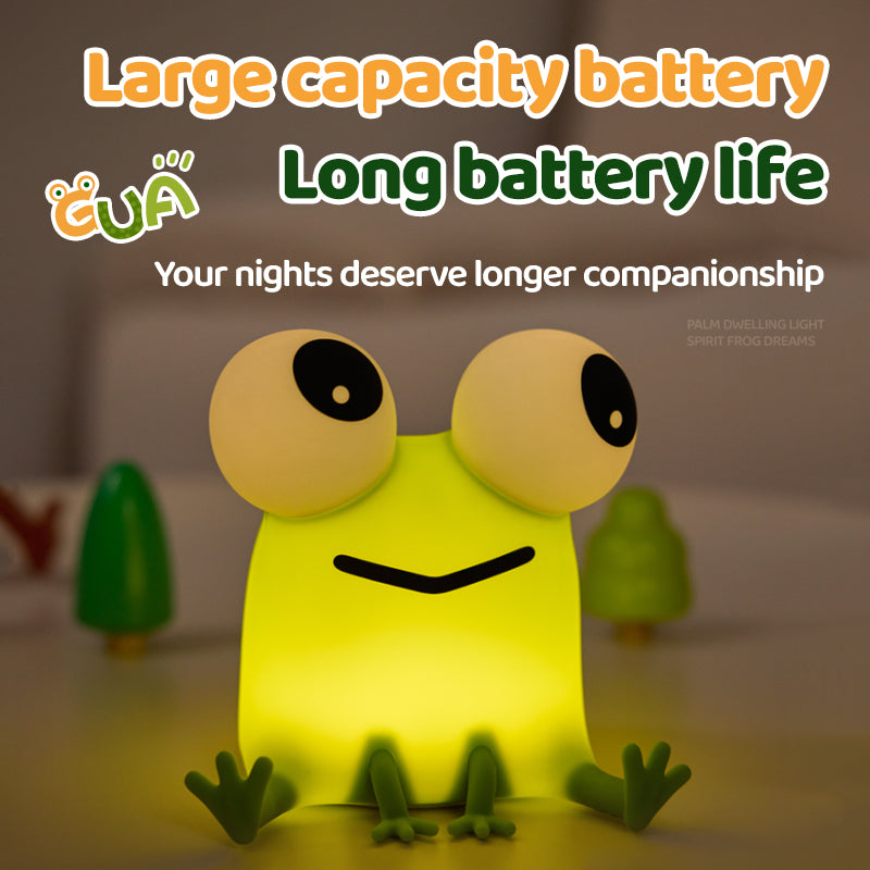 Maetiva® Frog Big-Eyed Adorable Small Silicone Squishy Night Light Perfect Gift