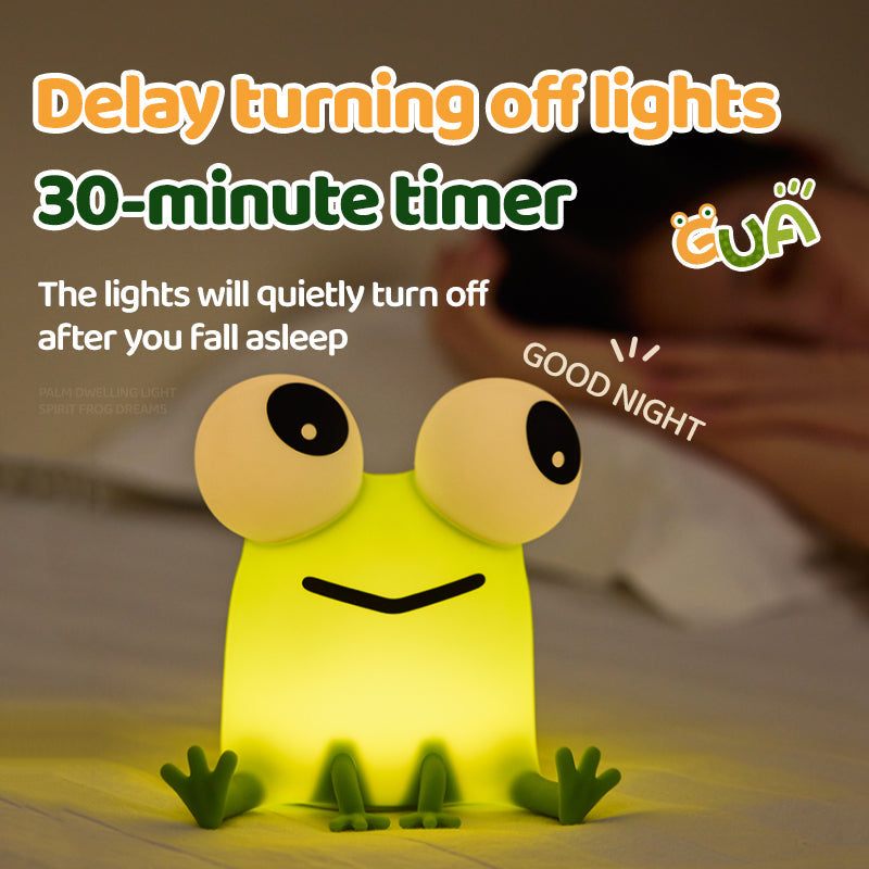 Maetiva® Frog Big-Eyed Adorable Small Silicone Squishy Night Light Perfect Gift