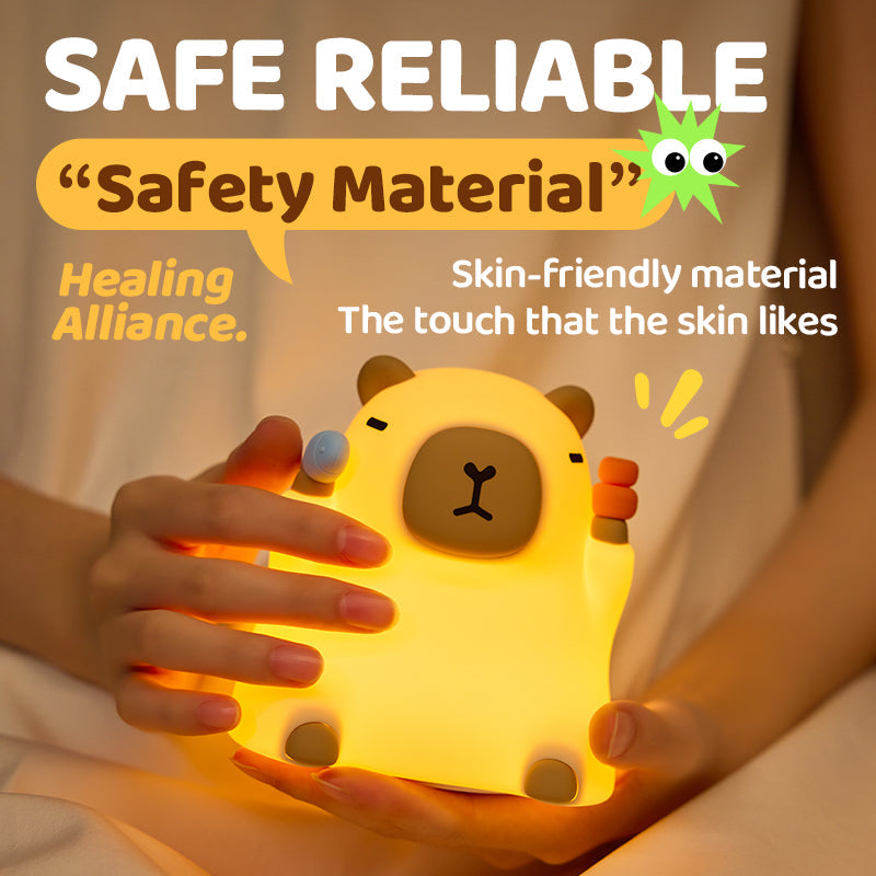 Maetiva® Capybara Funny Sitting Silicone Squishy Night Light Perfect Gift