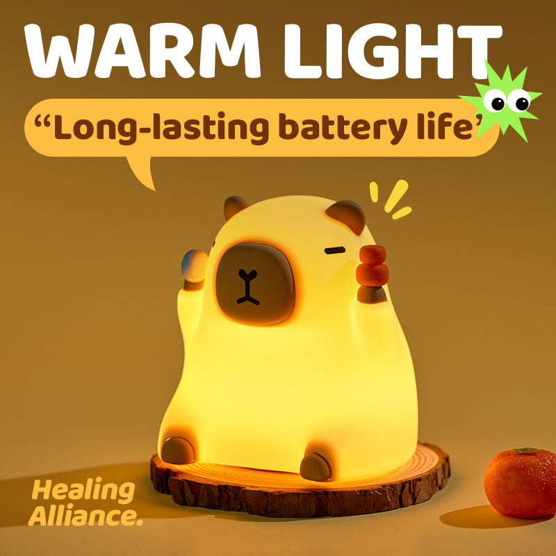 Maetiva® Capybara Funny Sitting Silicone Squishy Night Light Perfect Gift