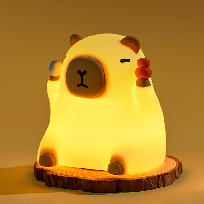 Maetiva® Capybara Funny Sitting Silicone Squishy Night Light Perfect Gift