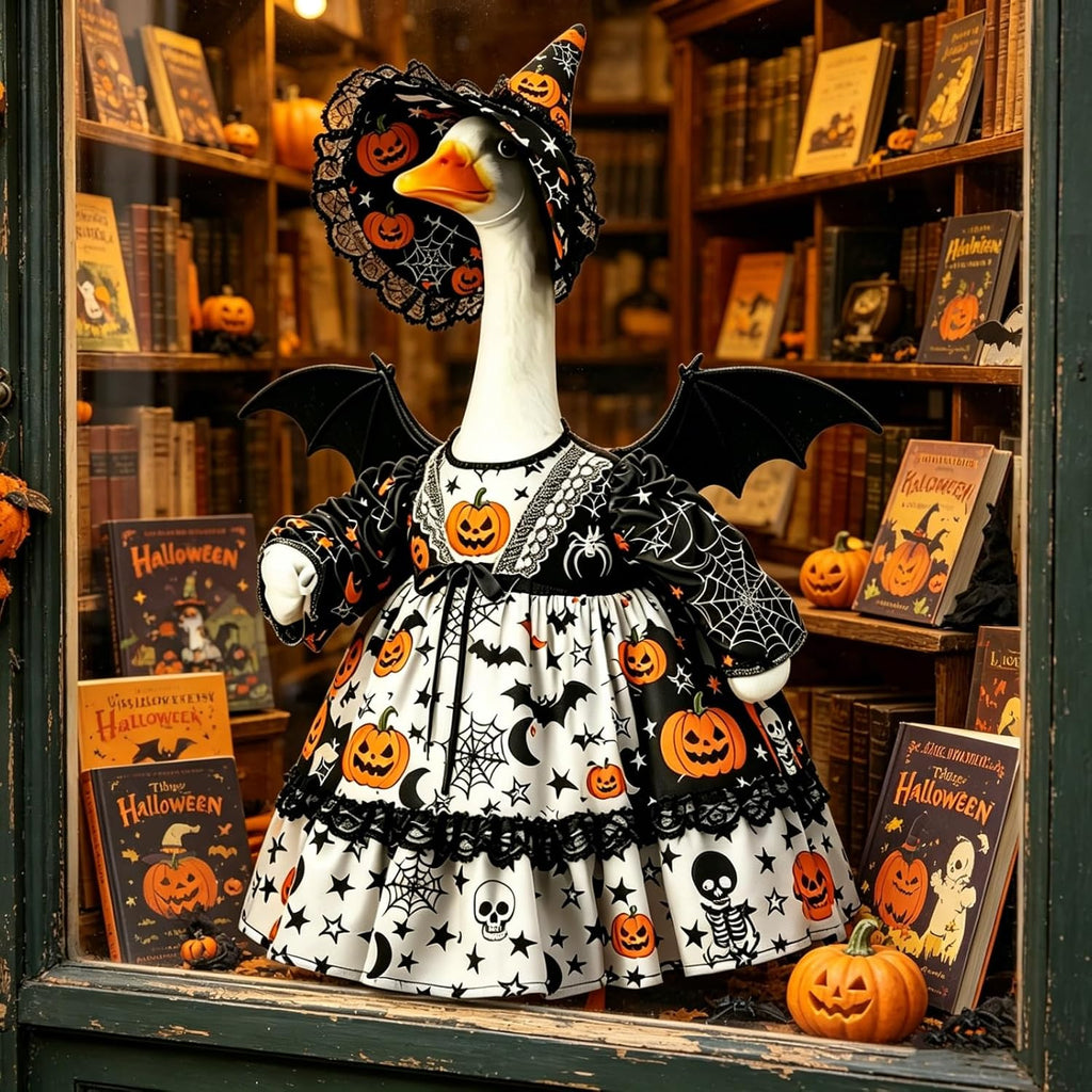 Pumpkin Wizard Porch Goose Outfit