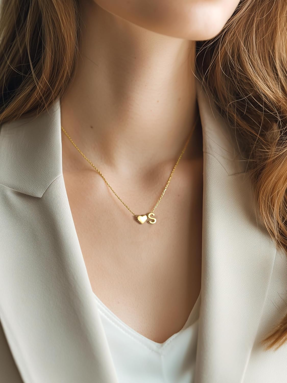 Heart Initial Necklace