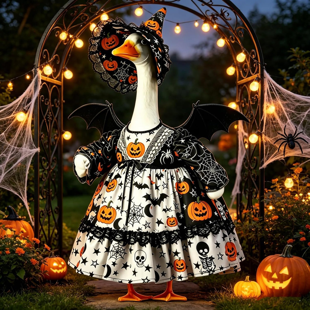 Pumpkin Wizard Porch Goose Outfit