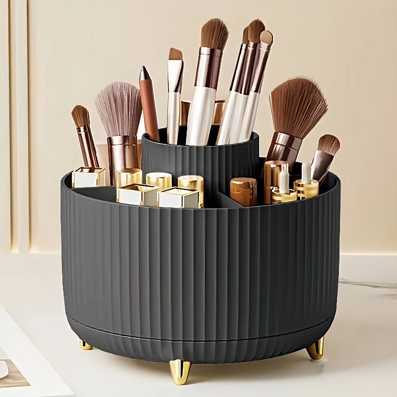 Maetiva | GlamSpin – 360° Rotating Makeup & Desk Organiser with 5 Compartments