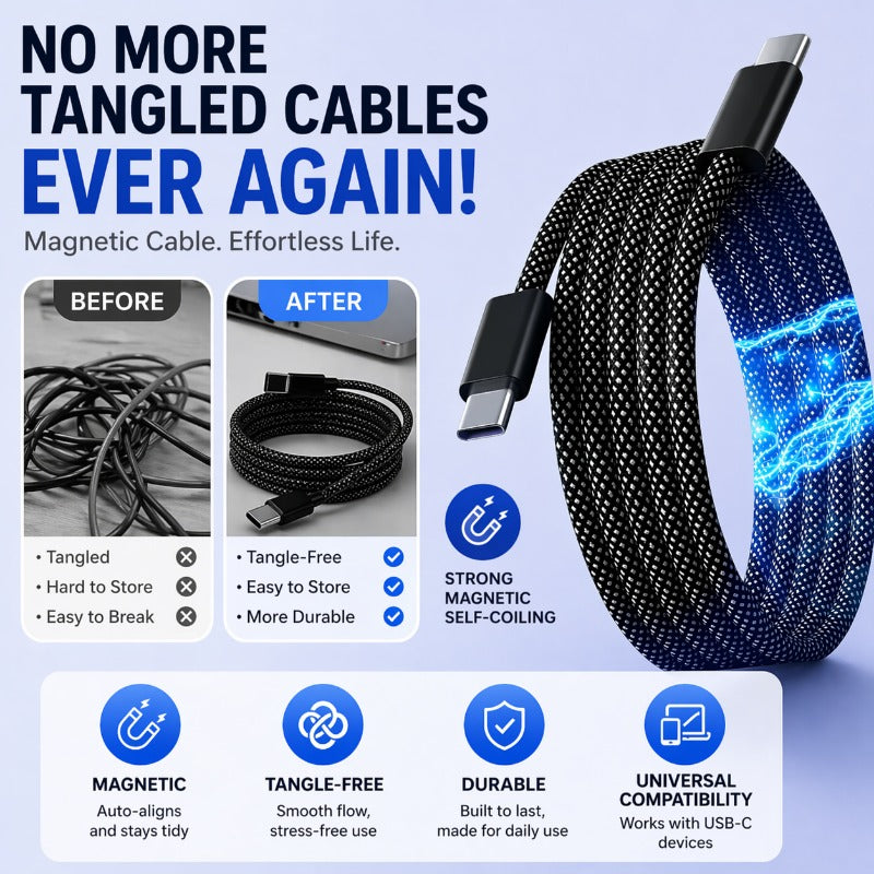 Tangle-Free Magnetic Cable