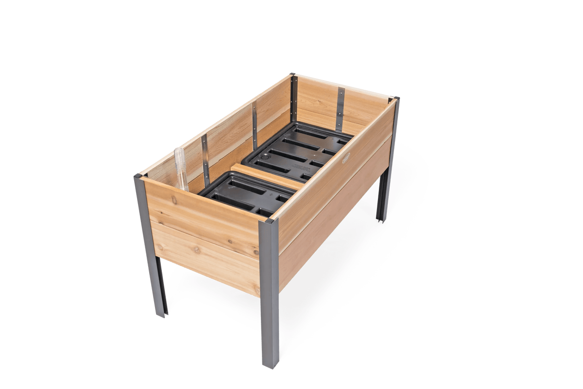 Self-Watering Elevated Cedar Planter Box, 2' x 4'