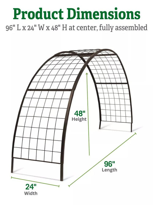 2' x 8' Arch Trellis for Planter Boxes